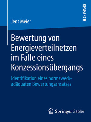 cover image of Bewertung von Energieverteilnetzen im Falle eines Konzessionsübergangs